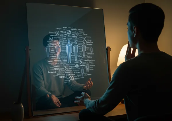 Person gaining self-awareness, channeling traits ethically.