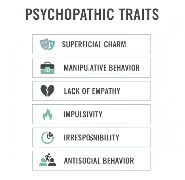 Key psychopathic traits infographic