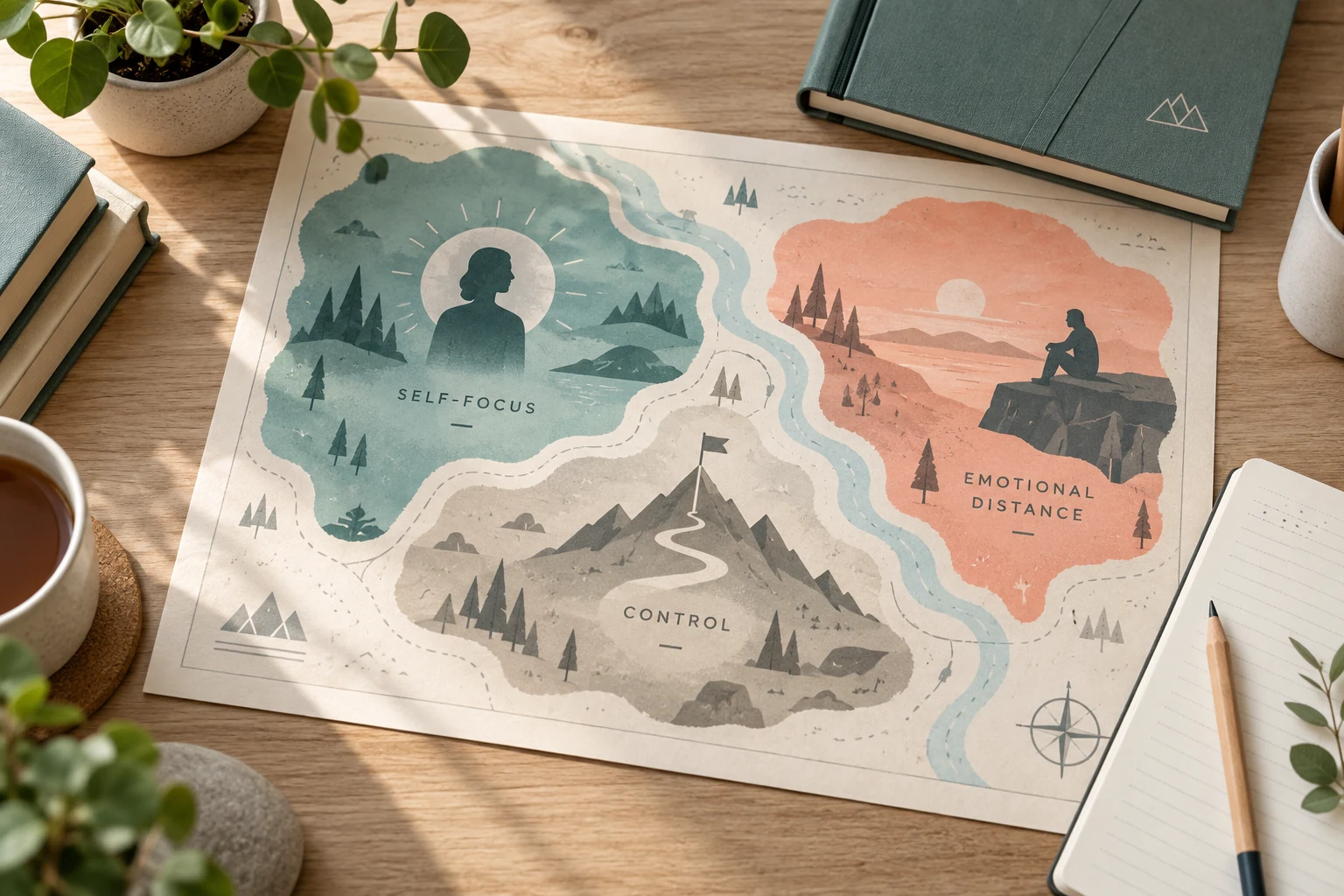 Calm personality trait map